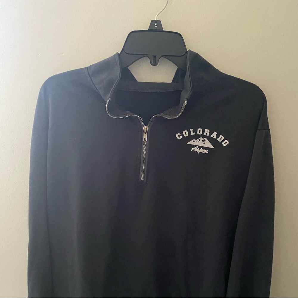 Dark Gray Half Zip Sweatshirt